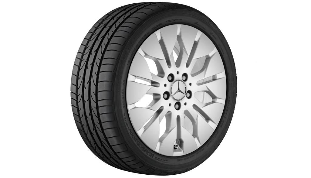 Cerchio a 7 doppie razze, 43,2 cm (17 pollici), Classe M-GLE, 235/65 R17/, argento titanio, A16640110029765 Cerchio a 7 doppie razze, 43,2 cm (17 pollici), Classe M-GLE, 235/65 R17/, argento titanio, A16640110029765