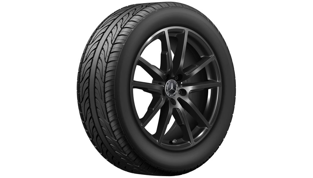 5-Doppelspeichen-Rad, 48,3 cm (19 Zoll), EQE, 235/55 R19/, schwarz, A29440104007X43