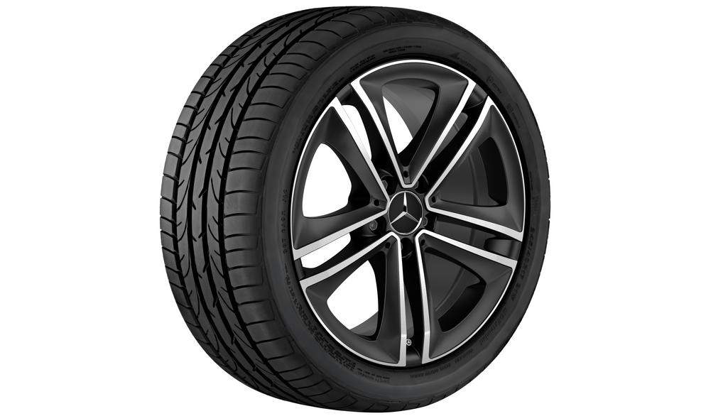 5-Doppelspeichen-Rad, 45,7 cm (18 Zoll), glanzgedreht, CLS, 275/40 R18/, schwarz matt, A25740102007X36