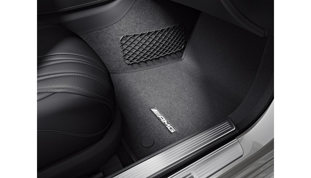 AMG velor mats, set, 4-piece, with embroidered AMG logo, S-Class, black, A22268051059F87