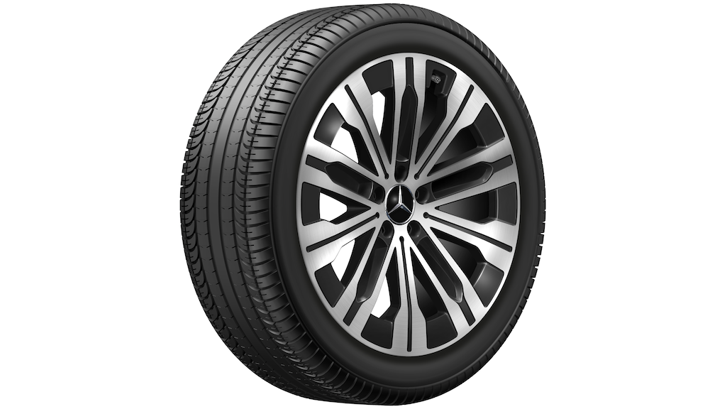 10-Speichen-Rad Schwarz Glanzgedreht