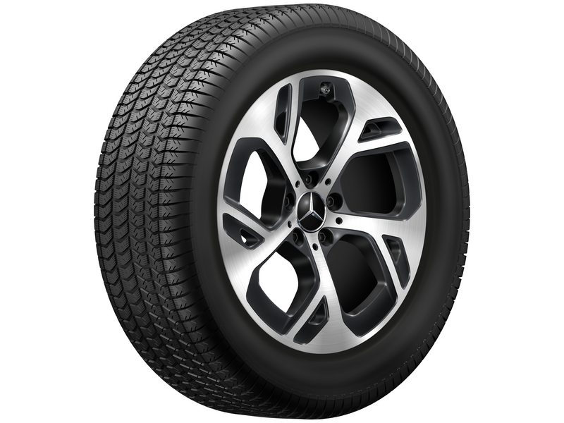 5-Speichen-Rad, Aero, 45,7 cm (18 Zoll), glanzgedreht, GLC, 235/60 R18/, schwarz, A25440101007X23