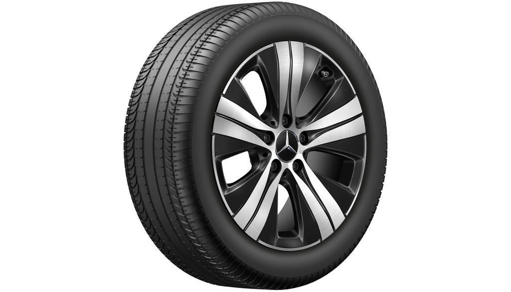 5-dubbelspaaks velg, Aero, 43,2 cm (17 inch), hoogglans, C-Klasse, 245/45 R17/, zwart, A20640142007X23 5-dubbelspaaks velg, Aero, 43,2 cm (17 inch), hoogglans, C-Klasse, 245/45 R17/, zwart, A20640142007X23