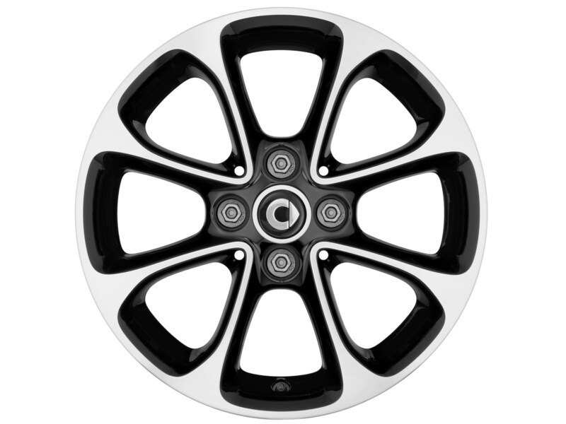 8-Speichen-Rad Schwarz Glanzgedreht, Dunlop, Winter Response 2, 165/65 R15 81T, Winter, Q4403612102000J2022