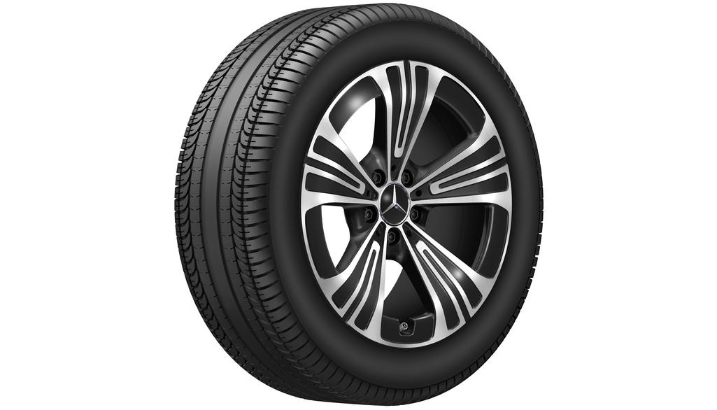 5-spaaks velg, 45,7 cm (18 inch), GLC/E-Klasse, 225/55 R18/, zwart, A21440122007X23