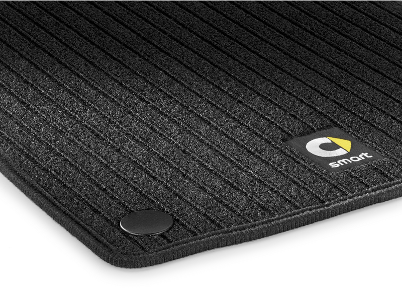 Rep mats, driver/passenger mat, 2-piece, smart, black, A45368075039G32