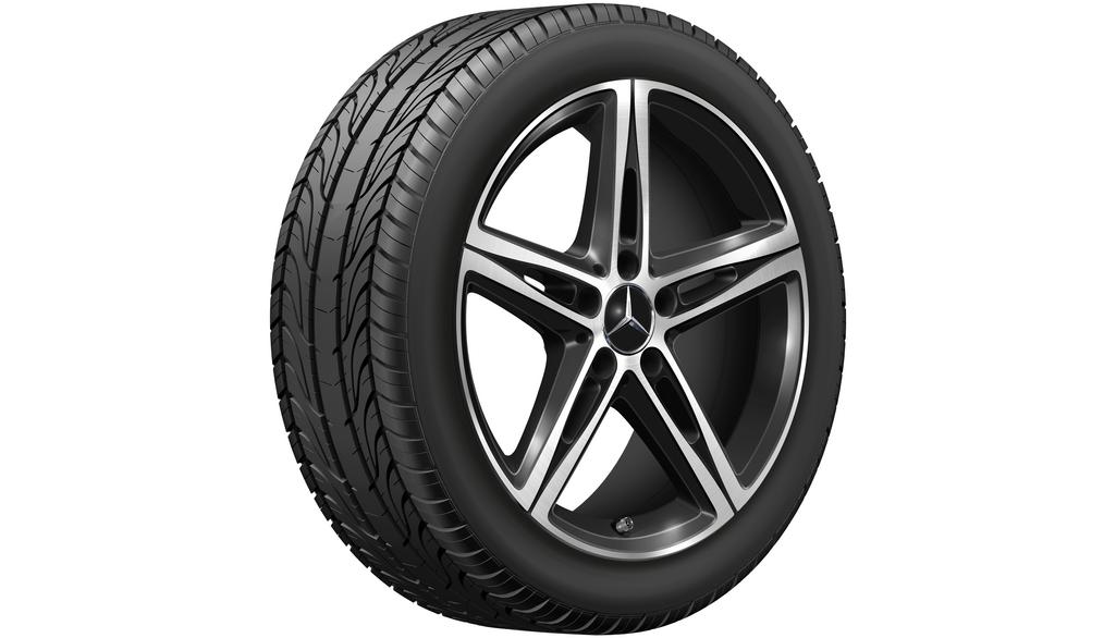 Cerchio a 5 razze, Aero, 45,7 cm (18 pollici), CLA/ Classe B/ Classe A, 225/45 R18/, nero, A17740146007X23