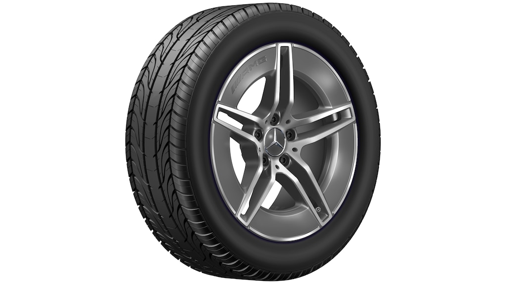 AMG 5-twin-spoke wheel, tantalum gray gloss turned, Continental, WinterContact TS 860 S MO, 225/55 R18 102H XL, Winter, Q440141113580 AMG 5-twin-spoke wheel, tantalum gray gloss turned, Continental, WinterContact TS 860 S MO, 225/55 R18 102H XL, Winter, Q440141113580