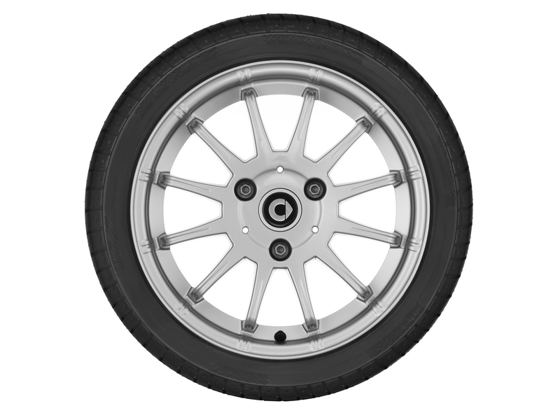 12-spaaks lichtmetalen velg, Design 7, 38,1 cm (15 inch), smart, 155/60 R15/, titaanzilver, A4514010200CA4L