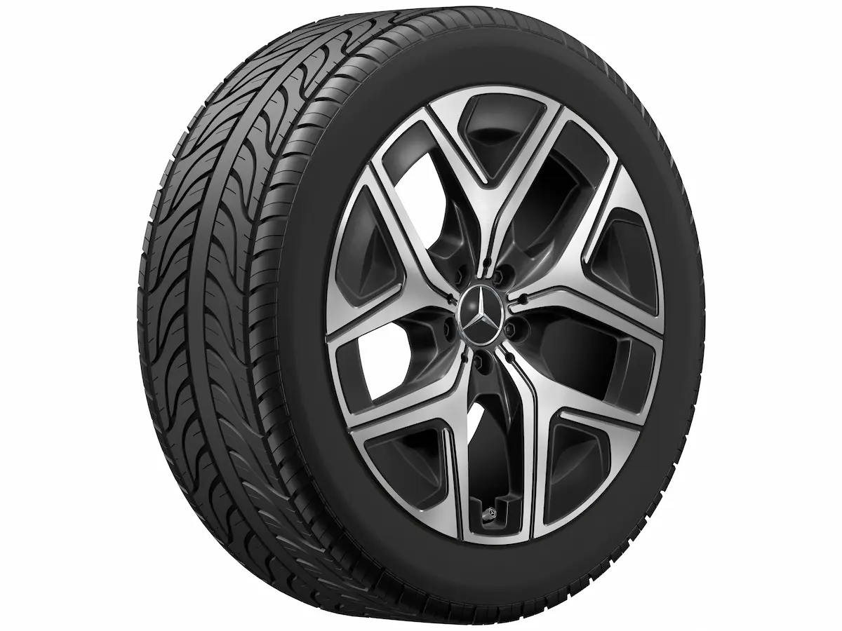 5-Loch-Rad, Aero, 50,8 cm (20 Zoll), 9,5 J x 20 ET 58,2, schwarz, glanzgedreht, A54040136007X23 5-Loch-Rad, Aero, 50,8 cm (20 Zoll), 9,5 J x 20 ET 58,2, schwarz, glanzgedreht, A54040136007X23