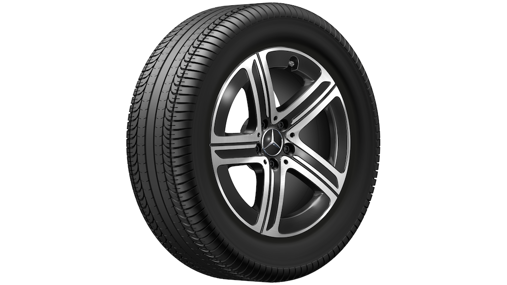 5-Speichen-Rad Schwarz Glanzgedreht, Hankook, Ventus S1 Evo3 MO, 225/55 R18 102Y XL, Sommer, Q440243110130