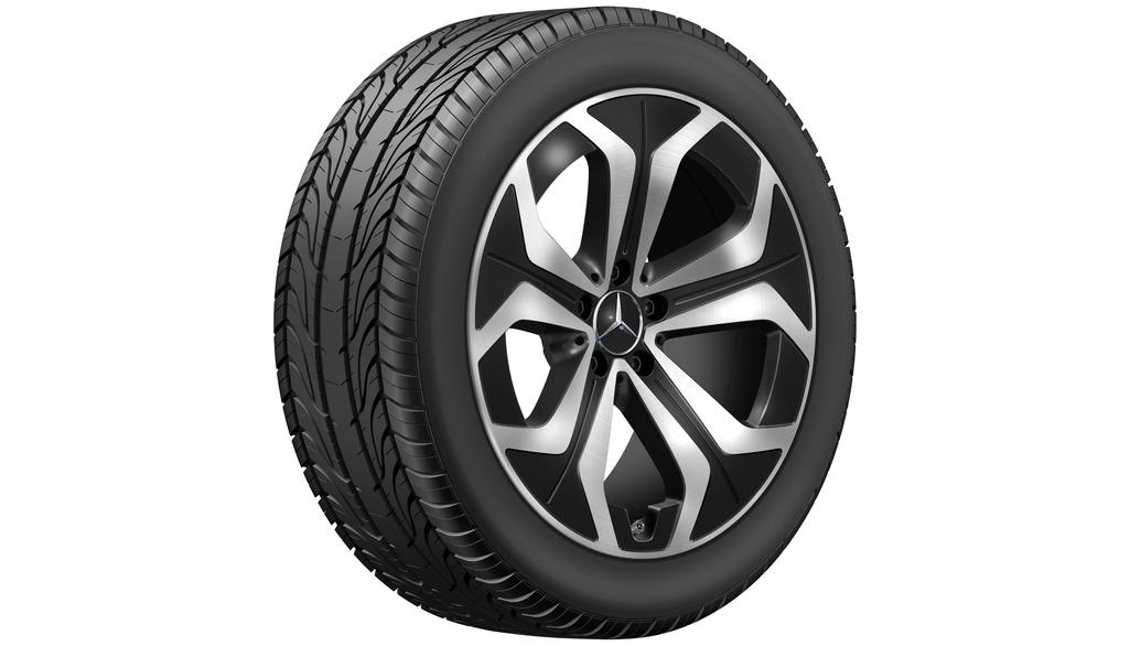 Cerchio a 5 razze, Aero, 48,3 cm (19 pollici), lucido, 255/45 R19/, nero, A21440140007X23 Cerchio a 5 razze, Aero, 48,3 cm (19 pollici), lucido, 255/45 R19/, nero, A21440140007X23