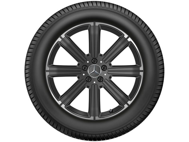 8-spaaks velg, 50,8 cm (20 inch), gepolijste velgrand, GLS, 275/50 R20/, zwart, A16740109007X72