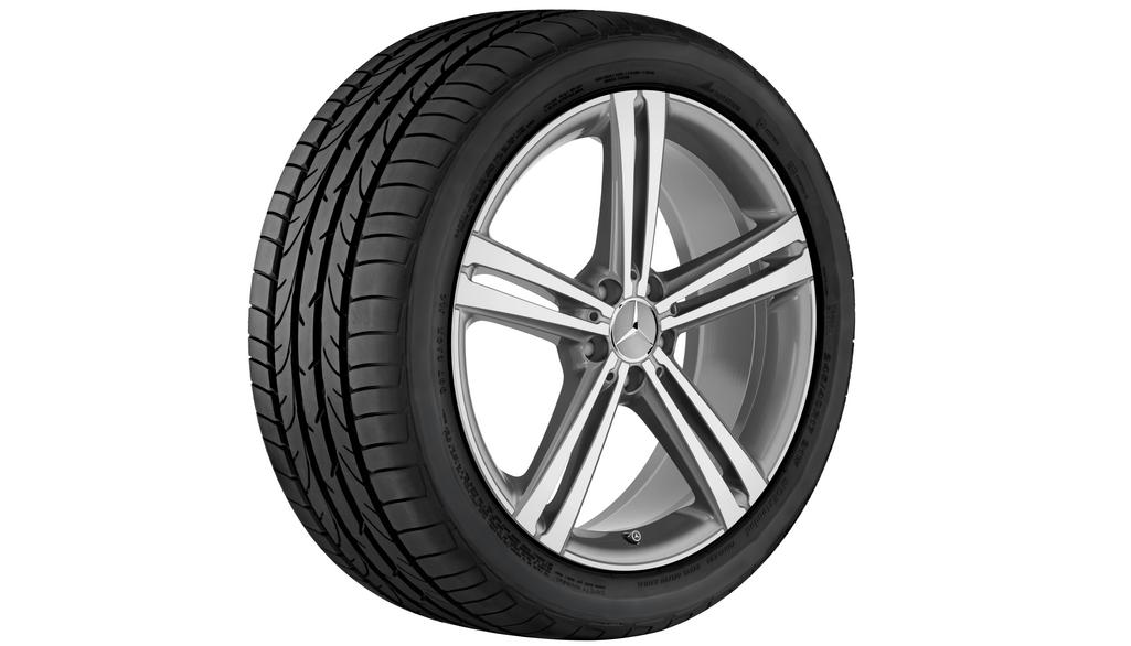 5-Doppelspeichen-Rad Grau Himalaya Glanzgedreht, Pirelli, P-Zero (PZ4) MOE, 245/35 R20 95Y XL, Sommer, Q4406417102700J2021