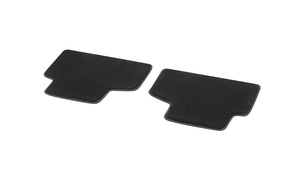 EXCLUSIVE velour mats, rear, 2-piece, GLB, black, A24768082049K26