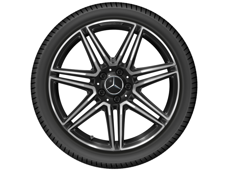 AMG 7-Doppelspeichen-Rad, 48,3 cm (19 Zoll), glanzgedreht, C-Klasse, 255/35 R19/, schwarz, A20640181007X23