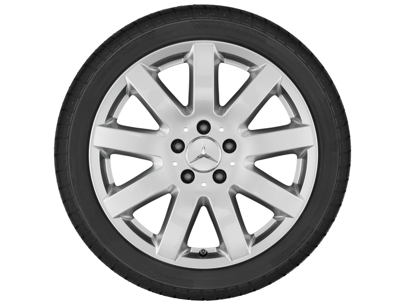 9-spoke wheel, Tarazed, 43.2 cm (17 inch), E-Class, 245/45 R17/, sterling silver, B66471852