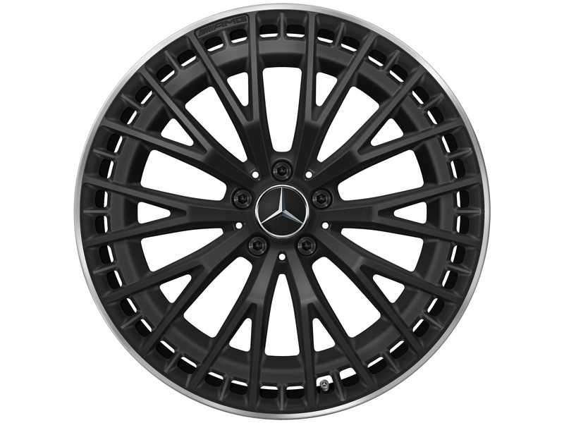 AMG Vielspeichen-Rad, 53,3 cm (21 Zoll), Felgenhorn glanzgedreht, GLC, 295/35 R21/, schwarz matt, A25440115007X71