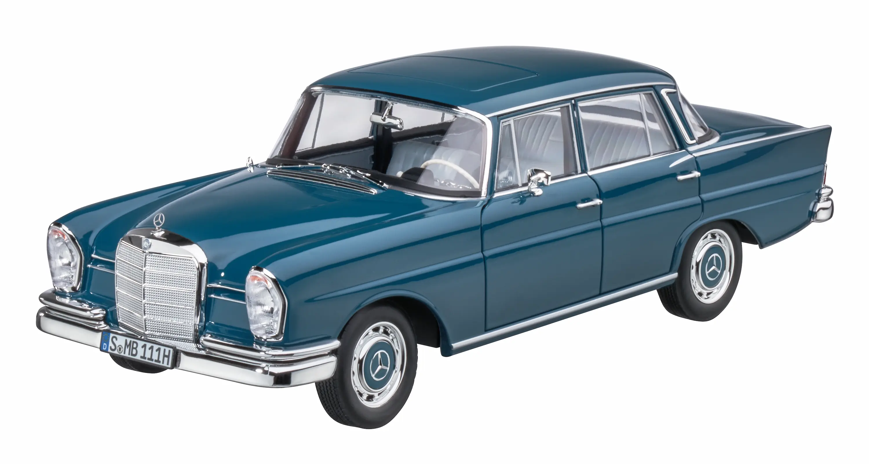 Modellauto: 220 S W 111 (1959-1965), blau, Norev, 1:18, B66040723 Modellauto: 220 S W 111 (1959-1965), blau, Norev, 1:18, B66040723