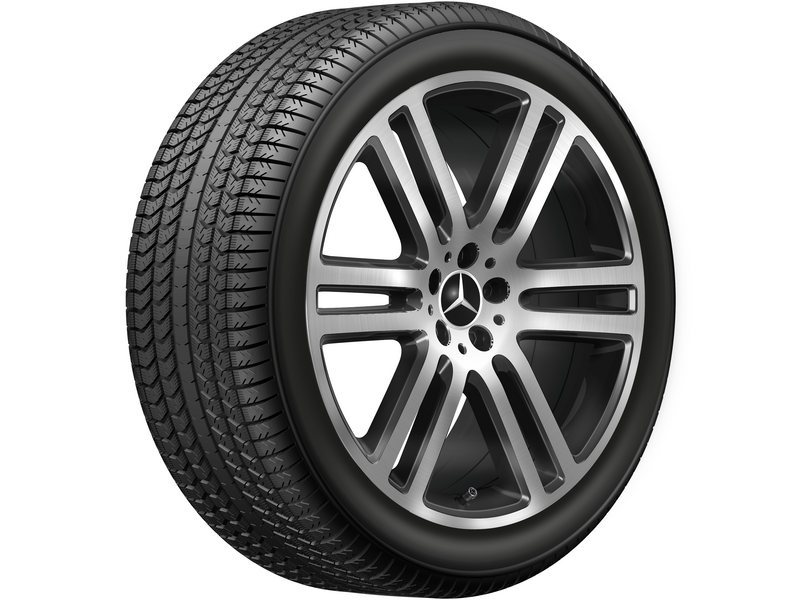 6-twin-spoke wheel, 53.3 cm (21-inch), high-sheen, GLE, 315/40 R21/, black, A16740128007X23