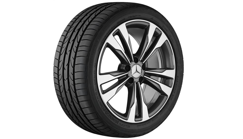 5-Doppelspeichen-Rad, 48,3 cm (19 Zoll), glanzgedreht, CLS, 285/30 R19/, grau Himalaya, A21840126027X21 5-Doppelspeichen-Rad, 48,3 cm (19 Zoll), glanzgedreht, CLS, 285/30 R19/, grau Himalaya, A21840126027X21
