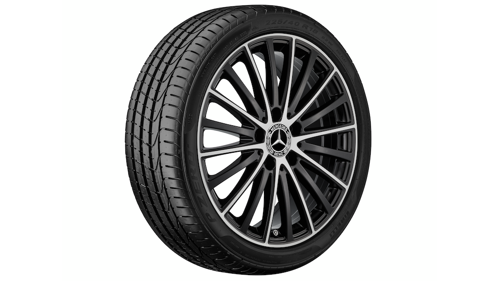 Mercedes-Benz Original Sommer-Komplettrad Vielspeichen schwarz glanzgedreht , Continental, ContiSportContact 5 MO, 225/50 R17 94 W None, Sommer, Q44024111008A