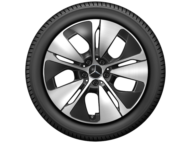 5-Speichen-Rad, Aero, 48,3 cm (19 Zoll), glanzgedreht, 245/45 R19/, schwarz, A21440132007X23