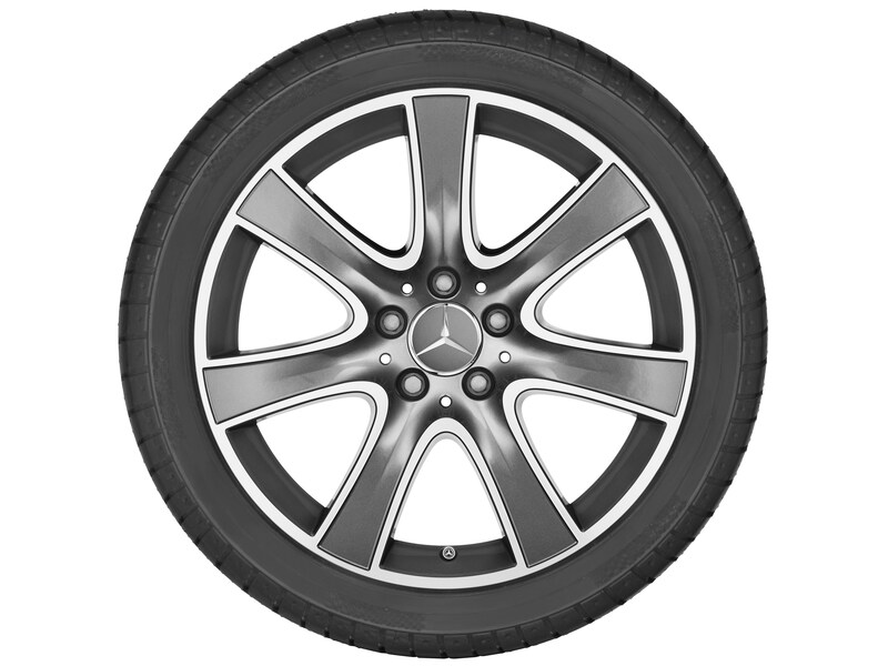 7-spoke wheel, 45.7 cm (18-inch), high-sheen, S-Class, 275/45 R18/, gray Himalaya, A22240111027X21