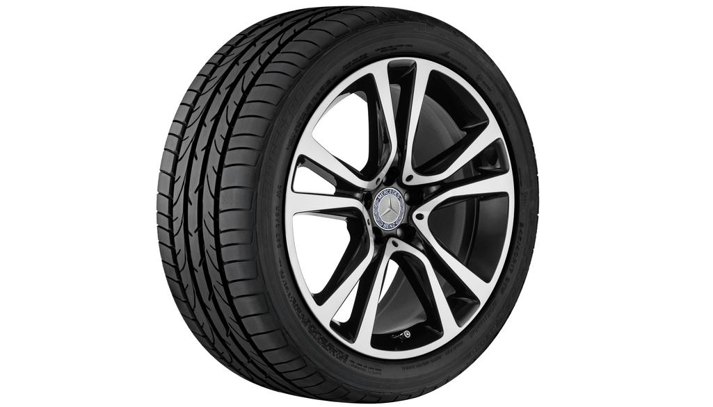 5-dubbelspaaks velg, 48,3 cm (19 inch), hoogglans, E-Klasse, 235/35 R19/, zwart, A20740119027X23 5-dubbelspaaks velg, 48,3 cm (19 inch), hoogglans, E-Klasse, 235/35 R19/, zwart, A20740119027X23
