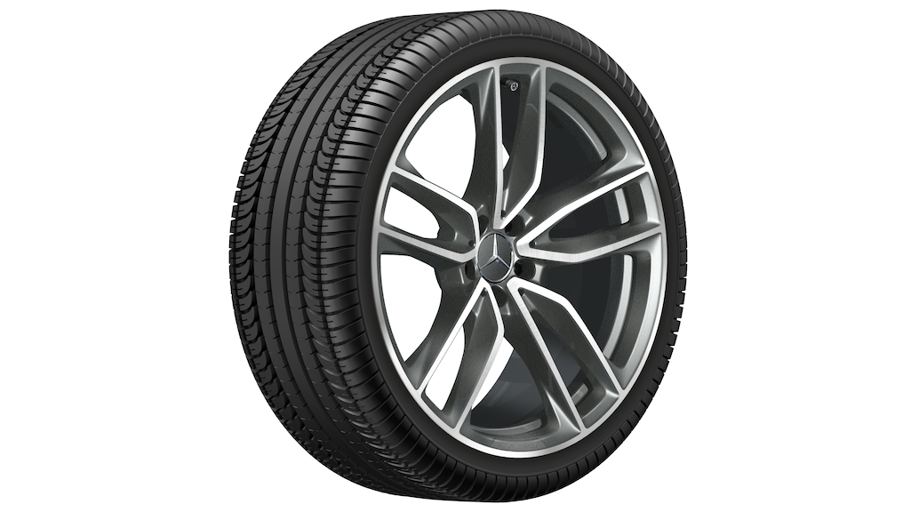 AMG 5-Doppelspeichen-Rad Titangrau Glanzgedreht