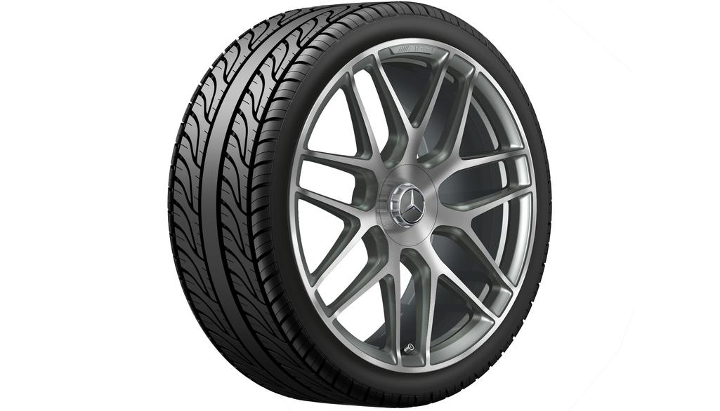 AMG Schmiederad im Kreuzspeichen-Design, 55,9 cm (22 Zoll), GLE, 325/35 R22/, titangrau, A16740157017X21