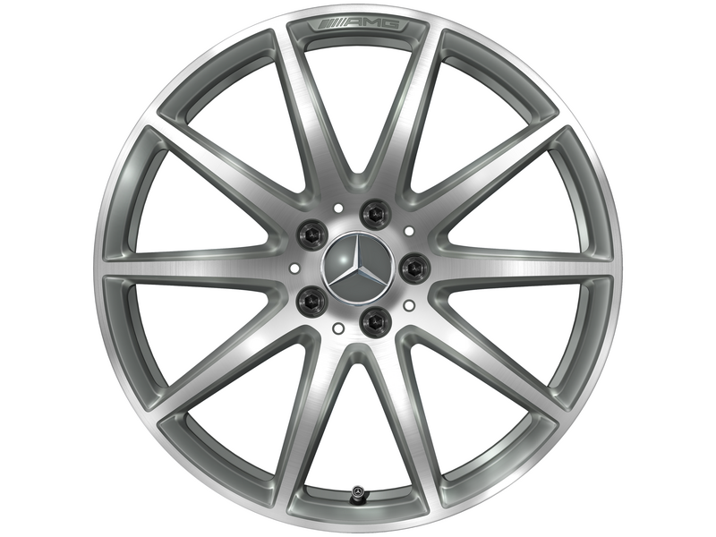 AMG 10-spoke wheel, 48.3 cm (19-inch), high-sheen, C-Class, 255/40 R19/, titanium gray, A20640169007X21