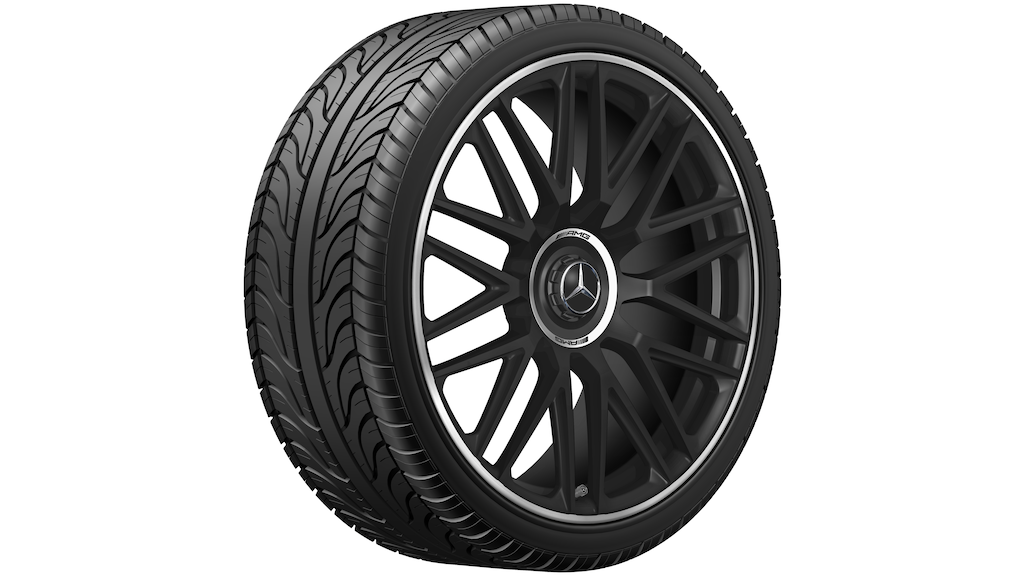 Mercedes-Benz Genuine complete winter wheel AMG forged wheel in 10-spoke design black matt rim flange high-sheen, Michelin, Pilot Alpin 5 MO1, 295/30 R21 102 W XL, winter, Q440141513810