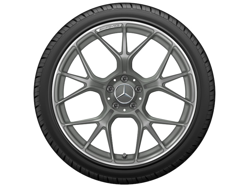 AMG Schmiederad im Kreuzspeichen-Design, 50,8 cm (20 Zoll), Felgenhorn glanzgedreht, 295/30 R20/, grau Himalaya matt, A23640132007X70