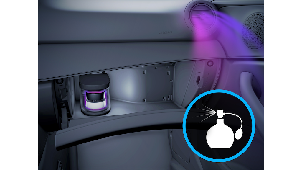 Flacon holder, for interior fragrancing, E-Class, black, A2148209502