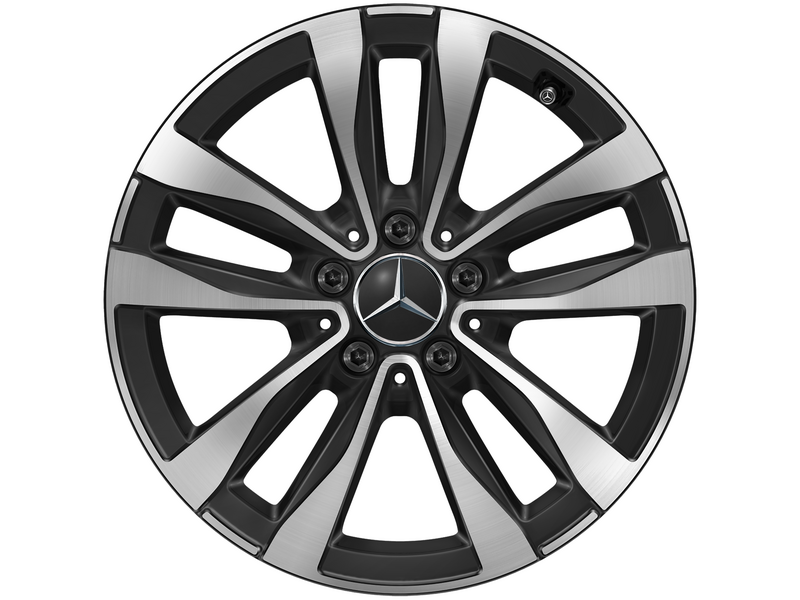5-twin-spoke wheel, black polished, Pirelli, W SottoZero 3 MO, 225/50 R17 98H XL, winter, Q440141714220