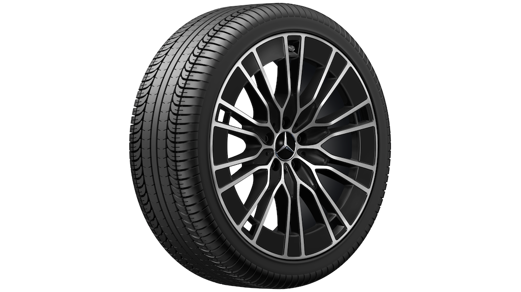 10-Doppelspeichen-Rad Schwarz Glanzgedreht, Pirelli, P Zero MO, 245/40 R20 99Y XL, Sommer, Q440241711650