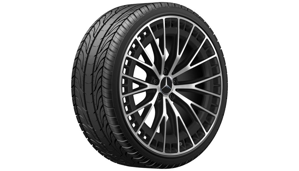 AMG multi-spoke wheel, 53.3 cm (21-inch), high-sheen, EQE, 265/35 R21/, matt black, A29540136007X36
