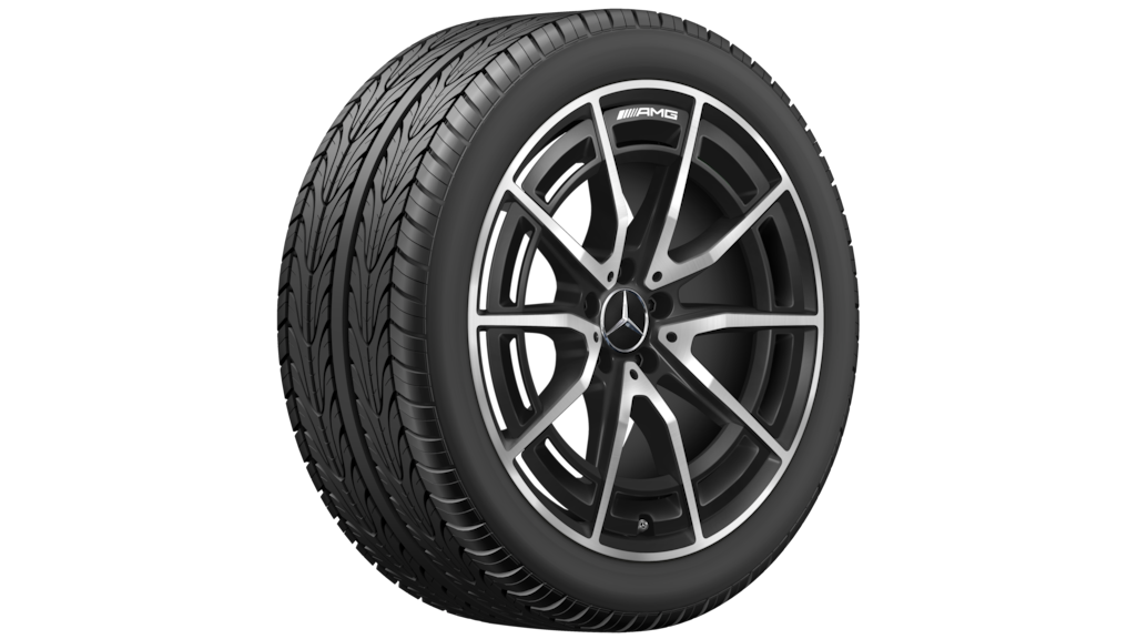 Cerchio AMG a 10 razze, 50,8 cm (20 pollici), lucido, SL, 295/35 R20/, nero opaco, A2324000100 Cerchio AMG a 10 razze, 50,8 cm (20 pollici), lucido, SL, 295/35 R20/, nero opaco, A2324000100