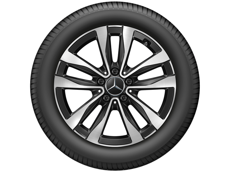 5-twin-spoke wheel, Aero, 43.2 cm (17-inch), high-sheen, C-Class, 245/45 R17/, black, A20640161007X23