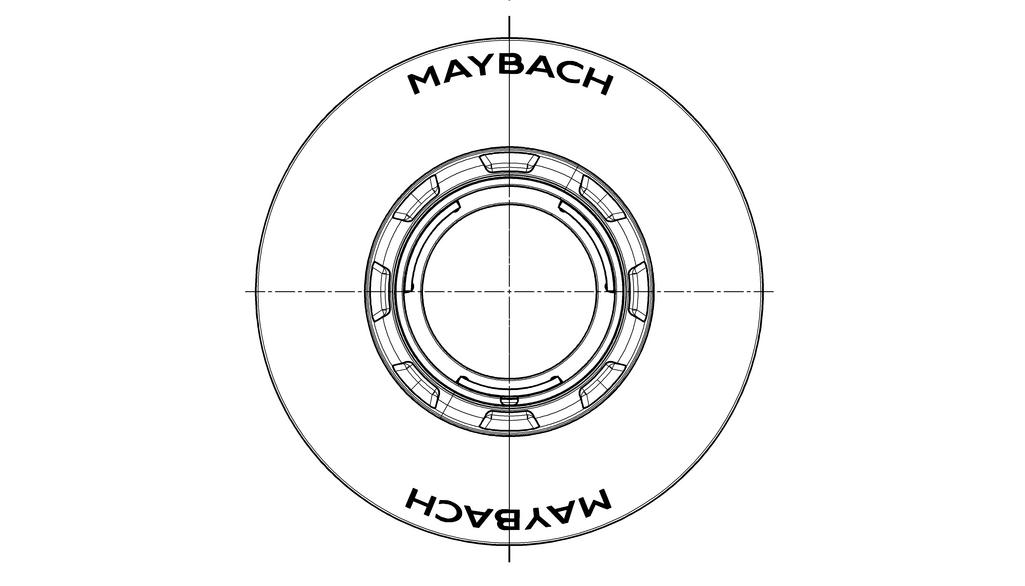 Radnabenabdeckung, für Schmiederäder, 2-teilig, S, S-Klasse, silberfarben, A22340005007X15