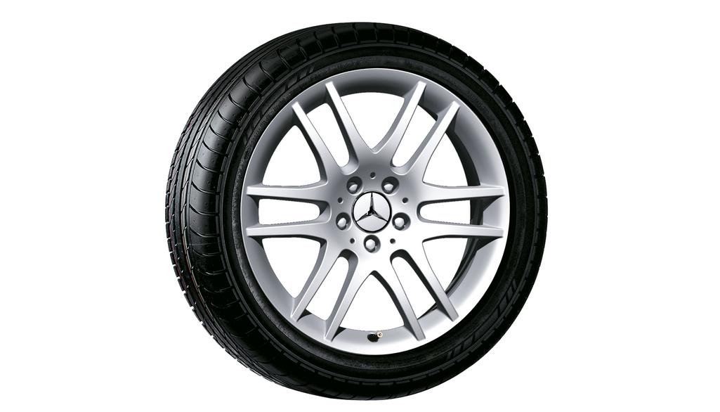 6-Doppelspeichen-Rad, 45,7 cm (18 Zoll), SLK-SLC, 225/40 R18/, titansilber, B66474383 6-Doppelspeichen-Rad, 45,7 cm (18 Zoll), SLK-SLC, 225/40 R18/, titansilber, B66474383