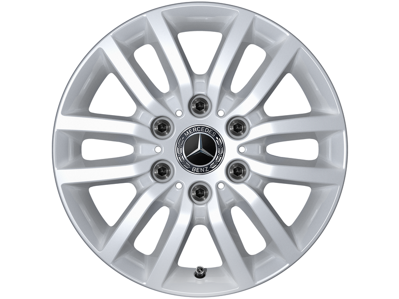 Cerchio a 6 doppie razze, argento vanadio, Continental, ContiVanContact 200, 235/65 R16 121/119R C, estivo, Q440281110010