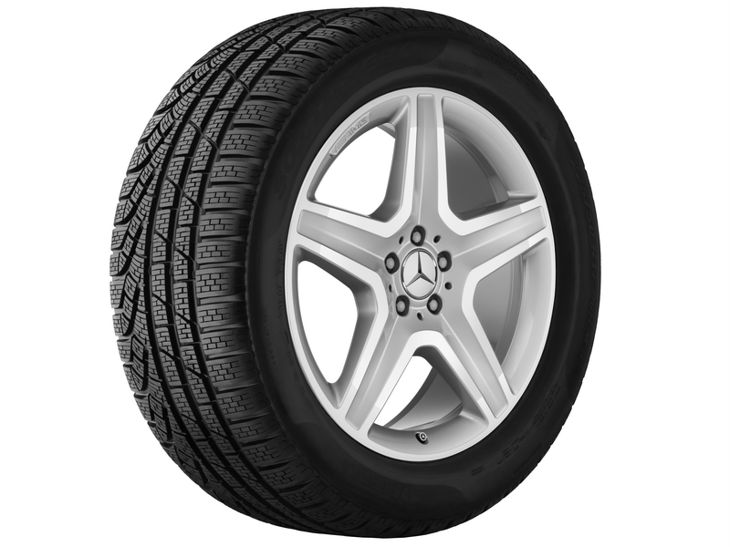 AMG 5-spoke wheel, 50.8 cm (20-inch), high-sheen, M-GLE-Class, 265/45 R20/, silver-colored, A16640120027X25