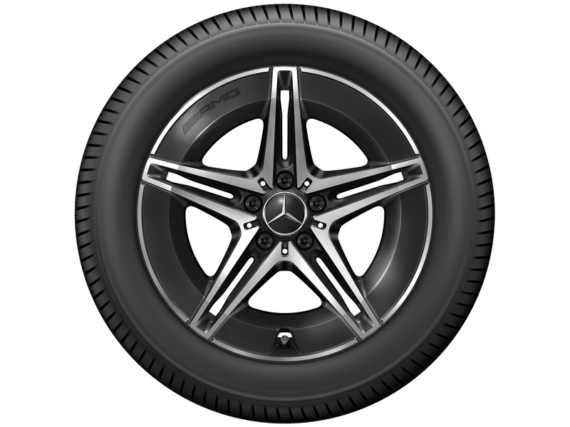 AMG 5-twin-spoke wheel, gloss black, Goodyear, Eagle F1 Asymmetric 5 MO, 225/45 R18 95Y XL, summer, Q440241410150