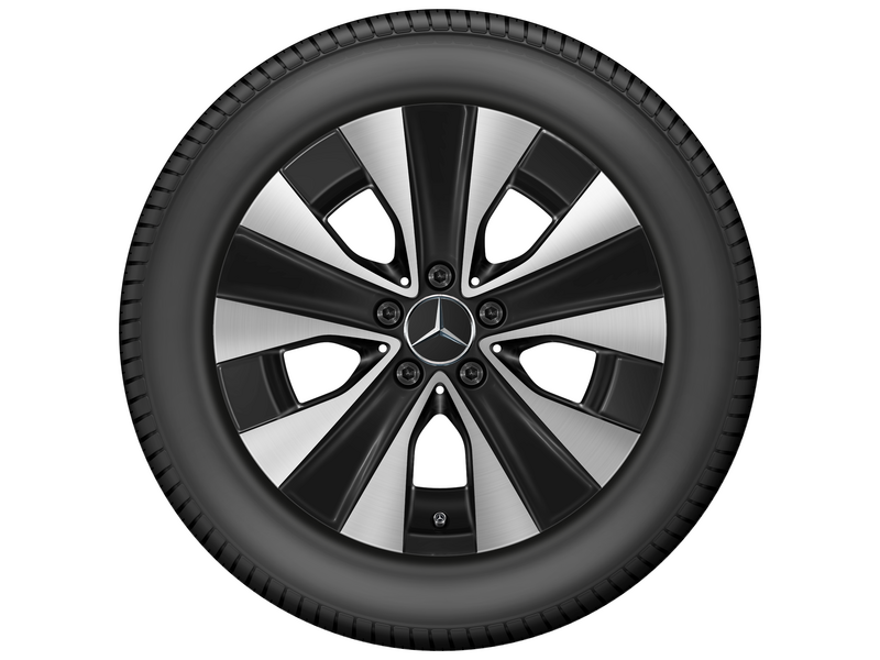 5-spoke wheel, gloss black, Goodyear, UltraGrip Performance+ MO-V, 245/55 R17 106H XL, winter, Q44019141000A