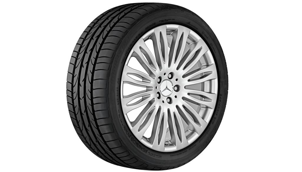 Vielspeichen-Rad, 50,8 cm (20 Zoll), S-Klasse, 245/40 R20/, thuliumsilber, A22240117029293