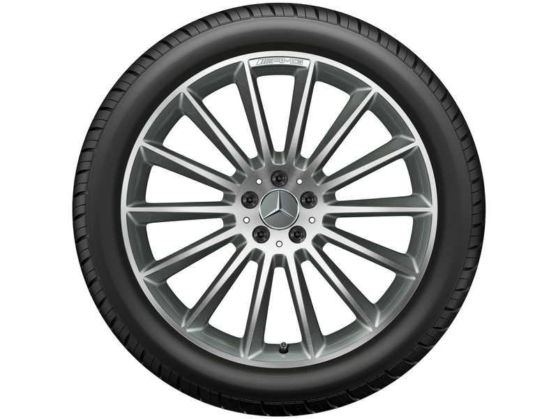 AMG Vielspeichen-Rad, 53,3 cm (21 Zoll), glanzgedreht, GLE, 275/45 R21/, titangrau, A16740134007X21