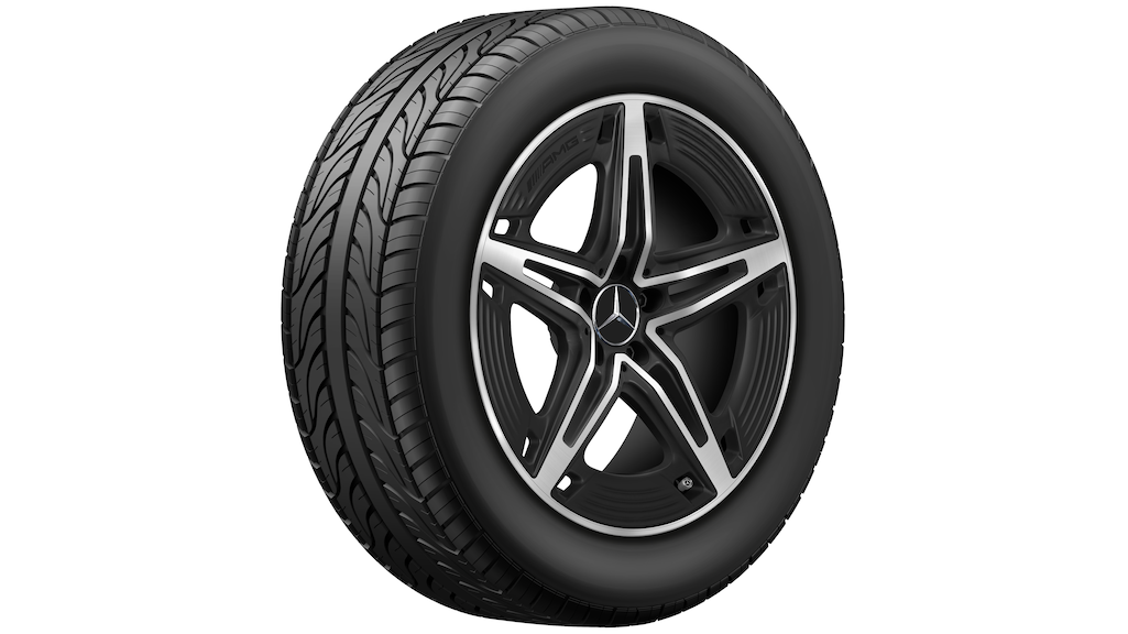 AMG 5-spoke wheel, 48.3 cm (19-inch), high-sheen, A-Class, 245/35 R19/, matt black, A17740144007X36