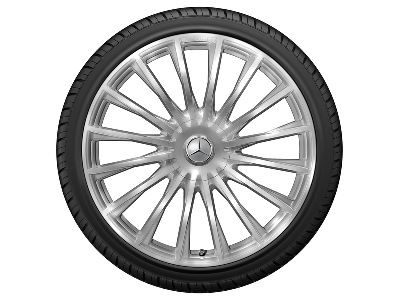 AMG Schmiederad im Vielspeichen-Design, 53,3 cm (21 Zoll), S-Klasse, 255/40 R21/, silberfarben, A22340125007X15